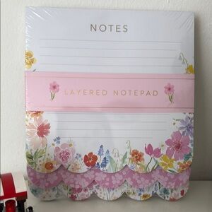 Floral Layered Notepad - Pink and White